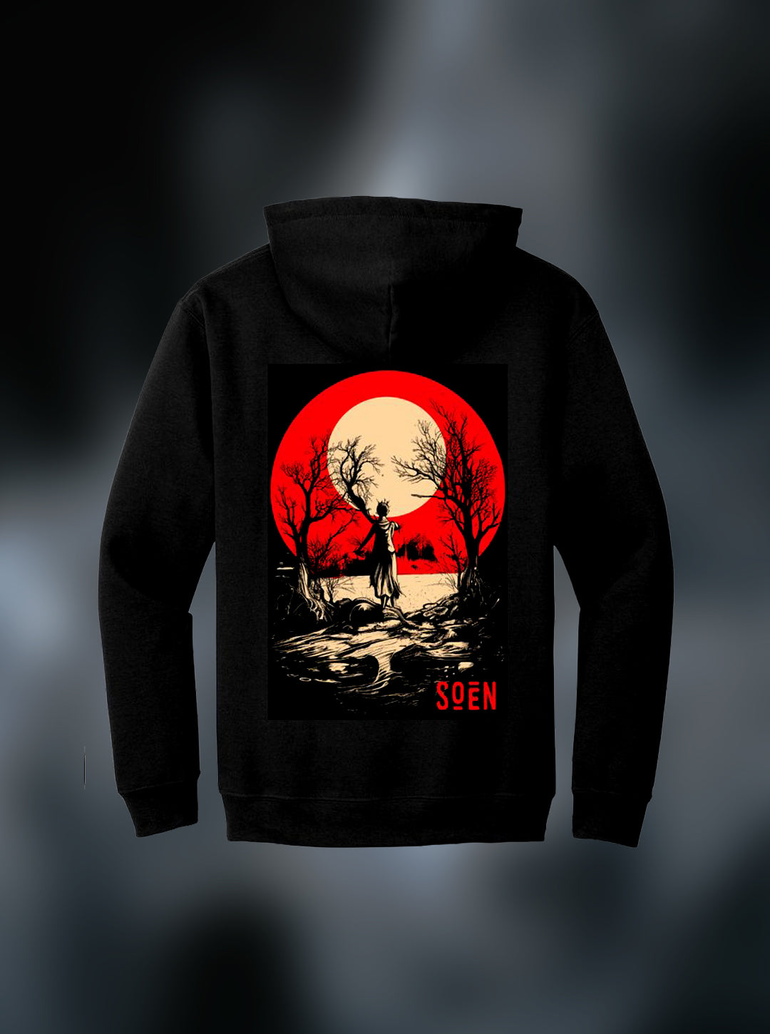 Zipper Hoodie Moon Black